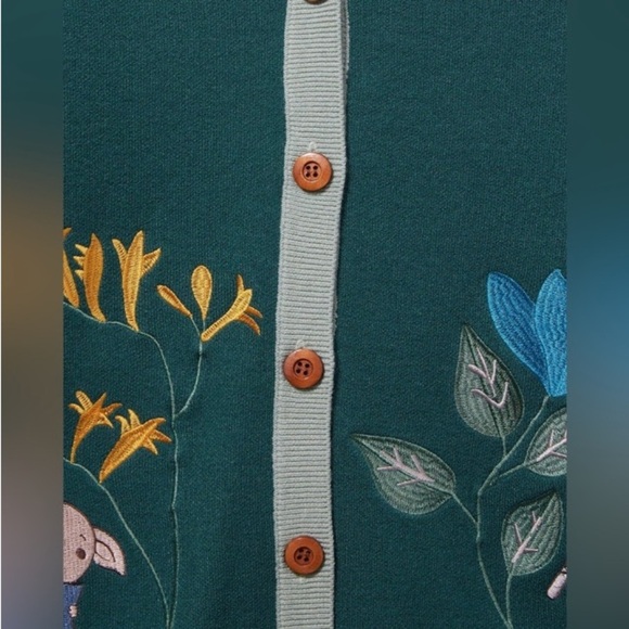 Box Lunch Harry Potter Dolby is free floral sweater cardigan jumper Sz M Fall - Picture 4 of 16